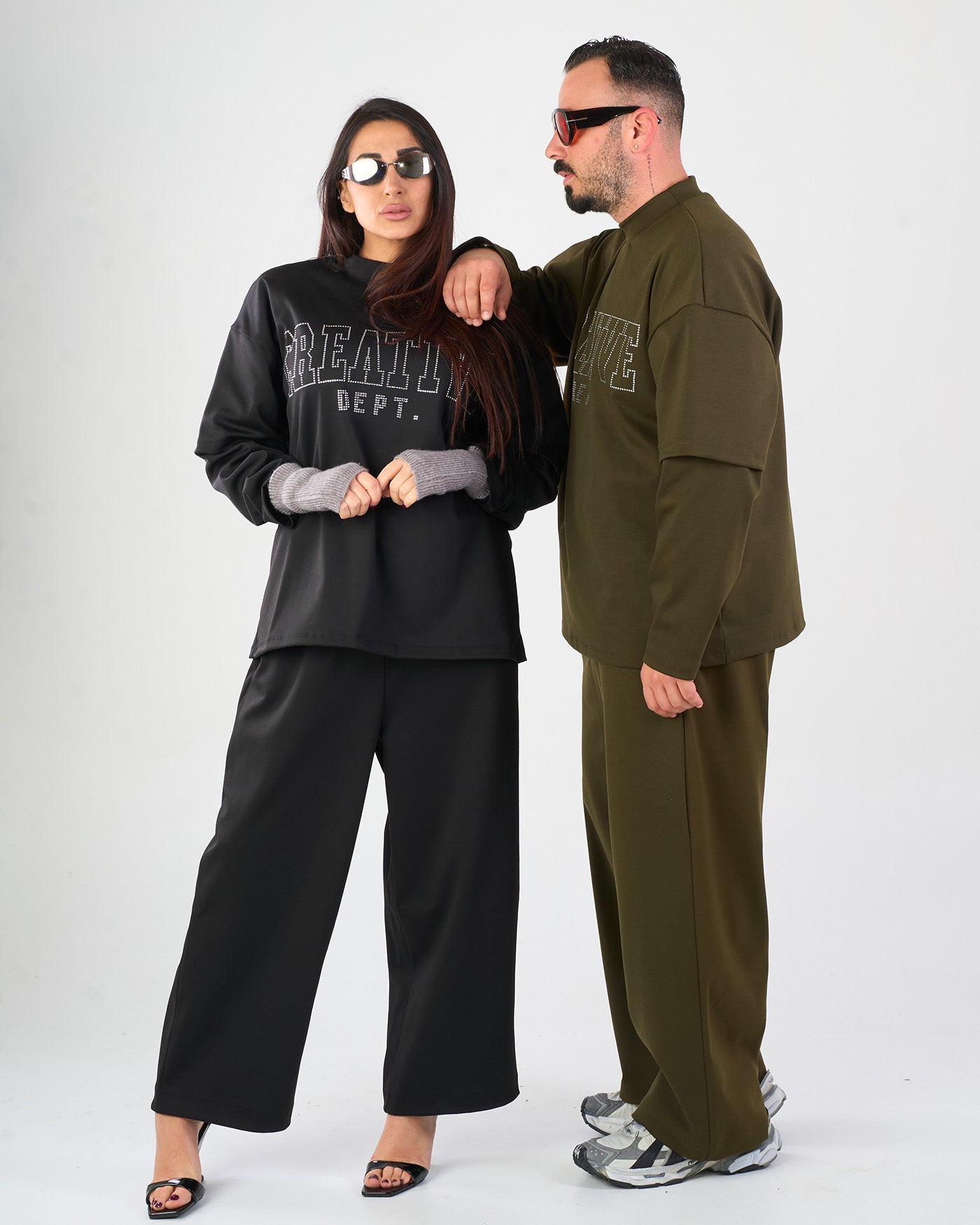 Tuta Coordinata Nera Stampa Strass | CTDP