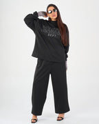 Tuta Coordinata Nera Stampa Strass | CTDP