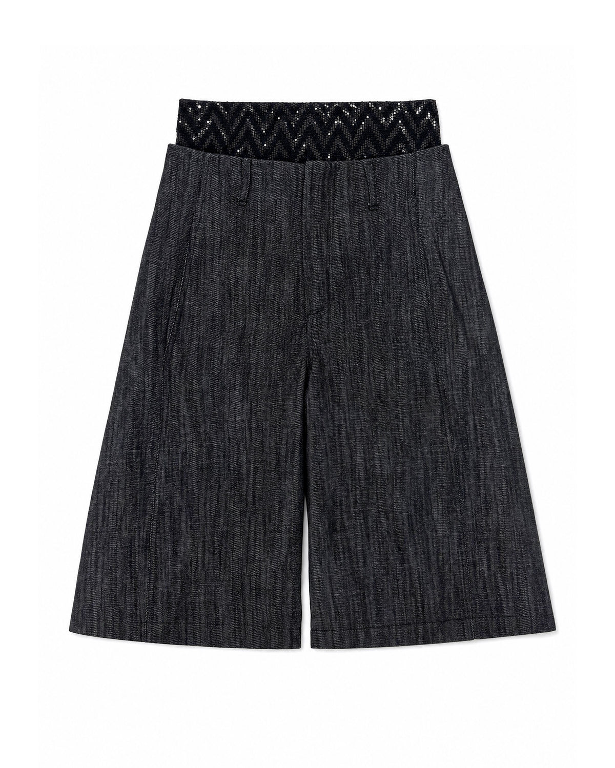 Completo Chevron Nero Paillettes e Denim -CTDP®
