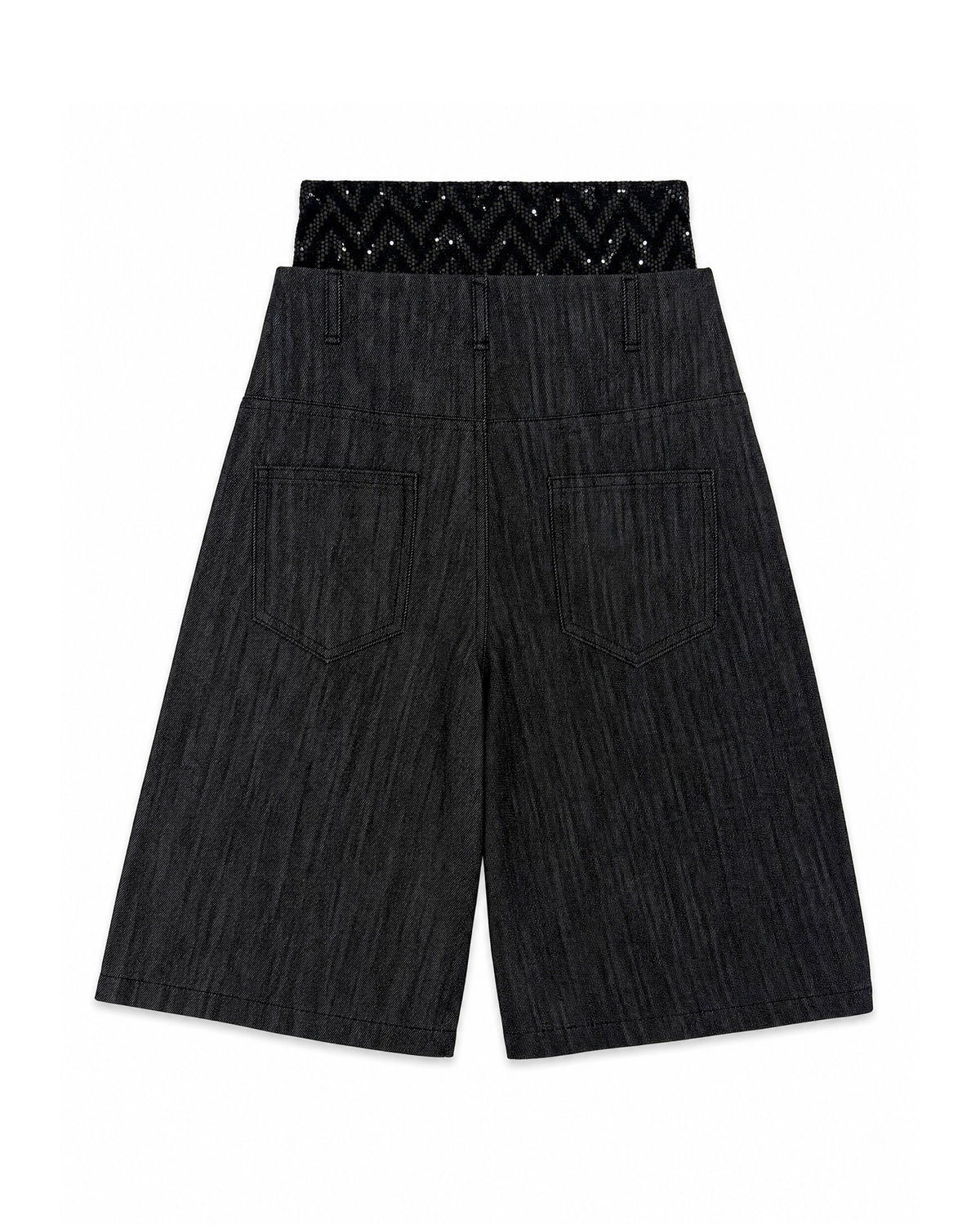 Completo Chevron Nero Paillettes e Denim -CTDP®