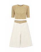Completo Chevron Oro Paillettes e Denim -CTDP®