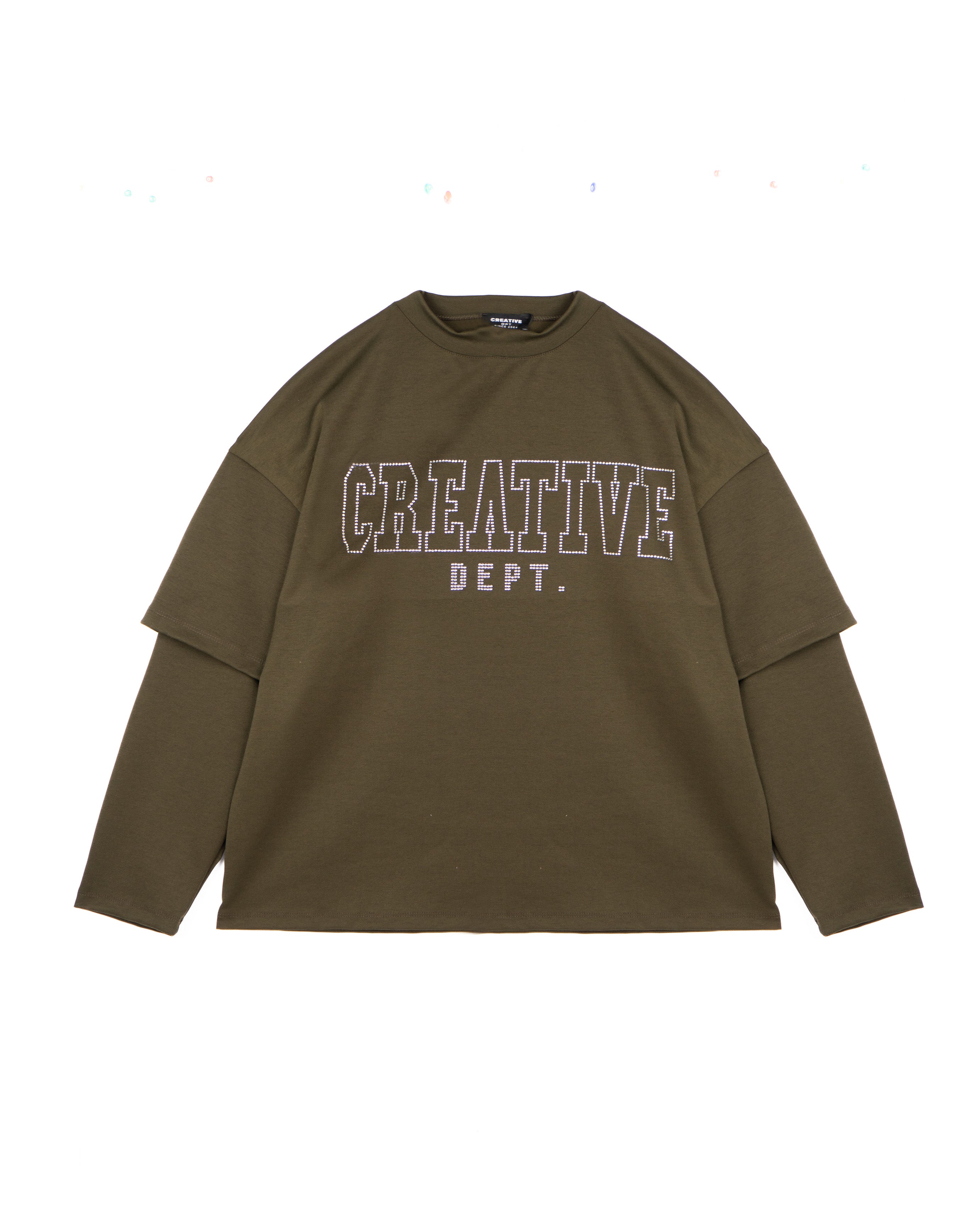 Tuta Coordinata Verde Stampa Strass | CTDP