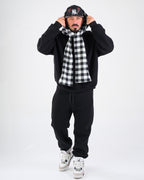 Tuta Nera Hoodie Cappuccio Scacchi | CTDP