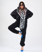 Tuta Nera Hoodie Cappuccio Scacchi | CTDP