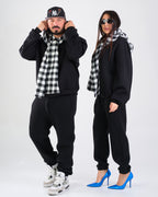 Tuta Nera Hoodie Cappuccio Scacchi | CTDP