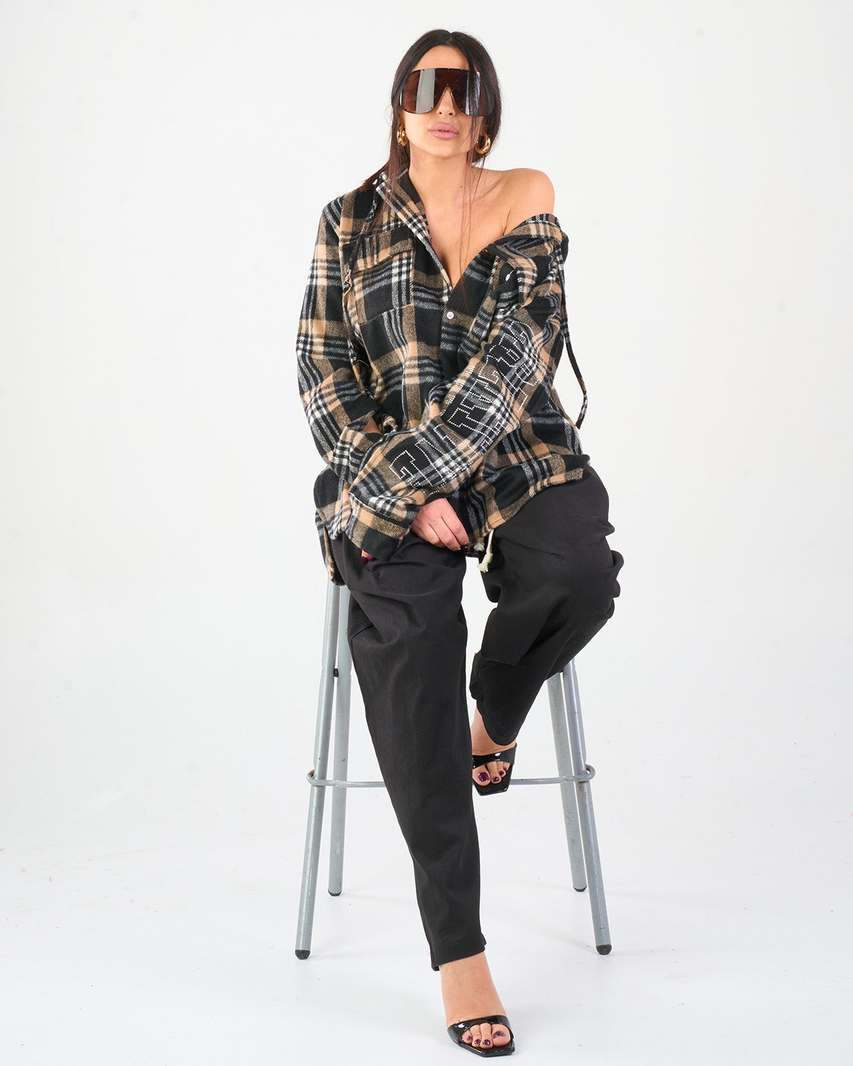 Camicia Beige in Flanella a Quadri | CTDP