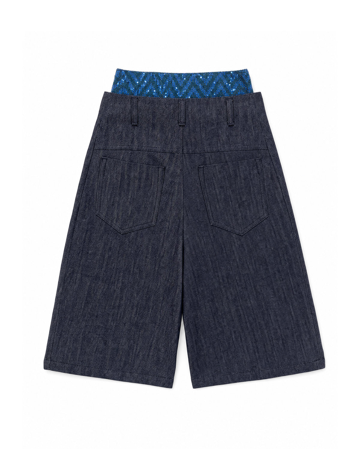 Completo Chevron Blu Paillettes e Denim -CTDP®