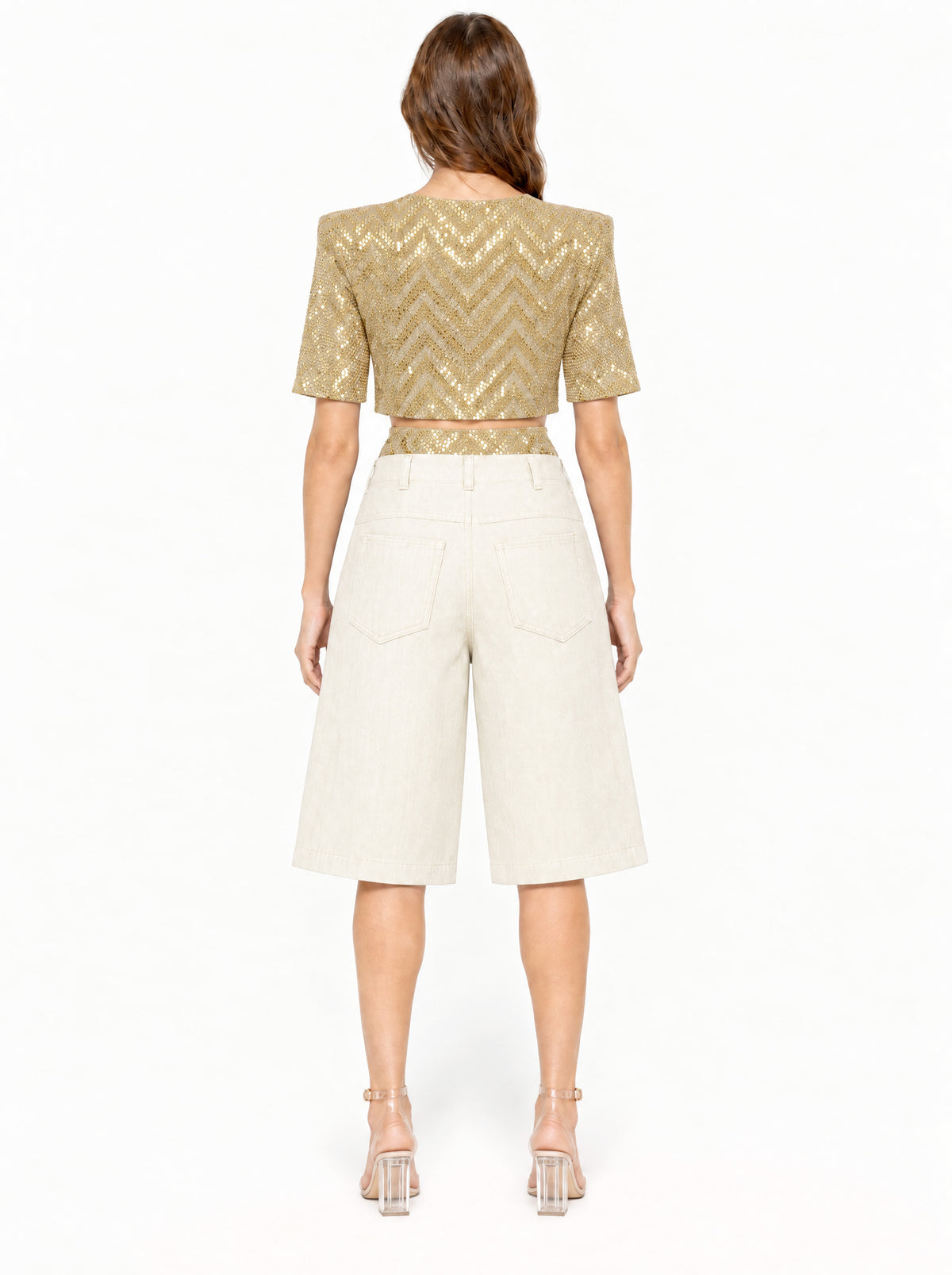 Completo Chevron Oro Paillettes e Denim -CTDP®