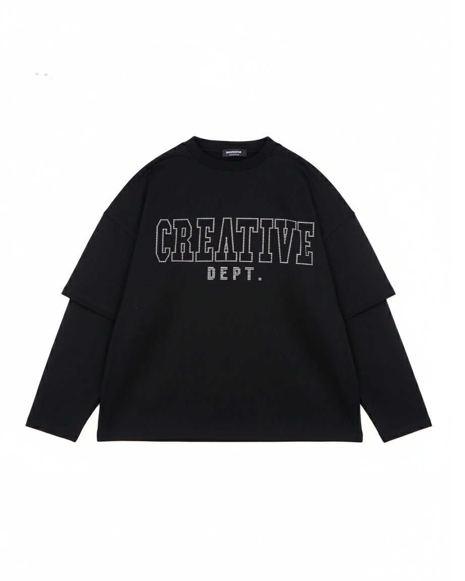 Tuta Coordinata Nera Stampa Strass | CTDP