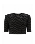 Completo Chevron Nero Paillettes e Denim -CTDP®