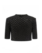 Completo Chevron Nero Paillettes e Denim -CTDP®